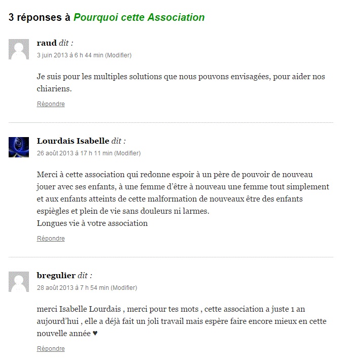 commentaires pourquoi association